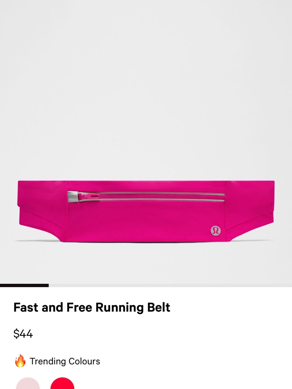 Lululemon Running belt sonic pink size S